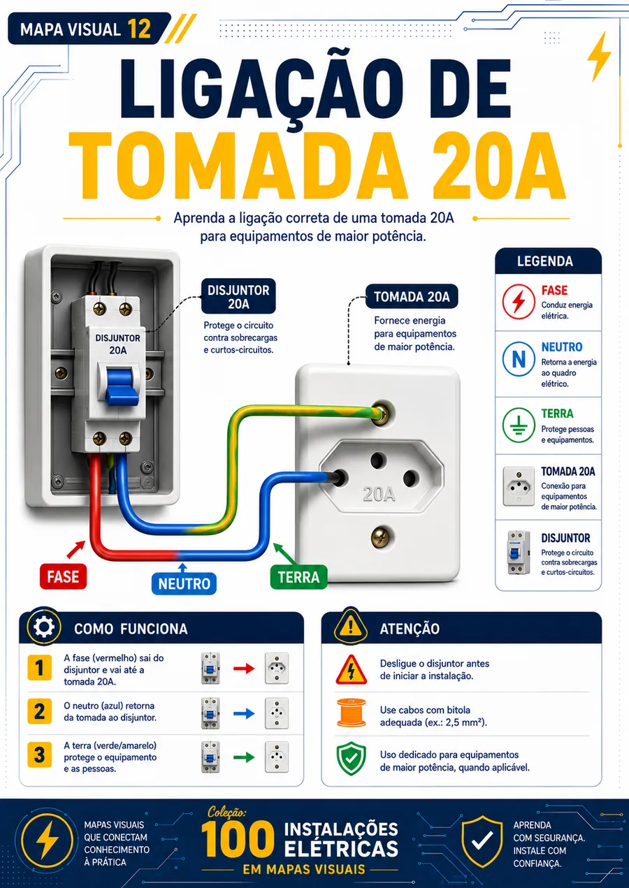Circuito dedicado para ar-condicionado 220V